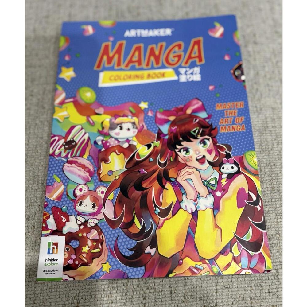 ArtMaker Manga Coloring Book by Hinkler | Learn & Master the Art of Manga - Picture 1 of 2